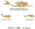 Mermaid Wall Decals, Fish Wall Stickers, Nautical Sea Ocean Dolphin Decal, Vinyl Sticker for Bathroom, Nursery Decor, Home Decor Art Mural A56 (Go...