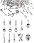 JIALEEY 100pcs Fork Knife Spoon Pan Tableware Charms Beads Necklace Pendants DIY for Jewelry Making and Crafting, Tibetan Silver Plated Tableware ...