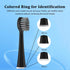 Replacement Brush Heads for Waterpick Sonic Fusion 2.0 Flossing Toothbrush with Cover, Compact, 3 Count Black, Hard Bristles...