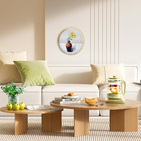 Luxshiny 4pcs Bamboo Weaving Basket Bamboo Woven Tray Mini Woven Bread Display Traybamboo Woven Storage Plate Drying Bamboo Basket for Drawing Cra...