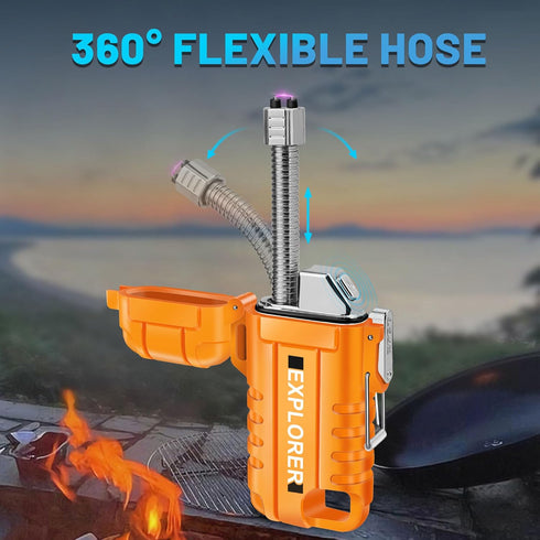 lafagiet USB C Rechargeable Lighter, 360° Flexible Neck, Wind & Water Proof, Electric Arc Lighters for Candle, Camping...
