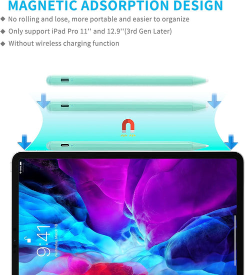 iPad Pen for Apple iPad 11th/10th/9th/8th Generation 10.2" Pencil,Palm Rejection Fine Point Tip Active Stylus Pencil for iPad 10.2 Inch Good for P...