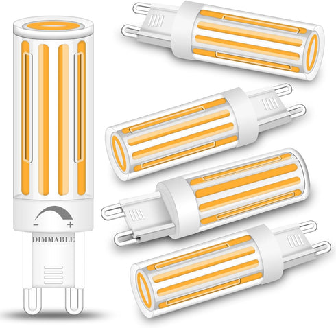 G9 LED Bulb 8W 75W 80W Halogen Equivalent, Dimmable 800LM 2700K Soft Warm White T4 G9 Bi Pin Base Light Bulbs for Chandelier Pendant Wall Ceiling ...
