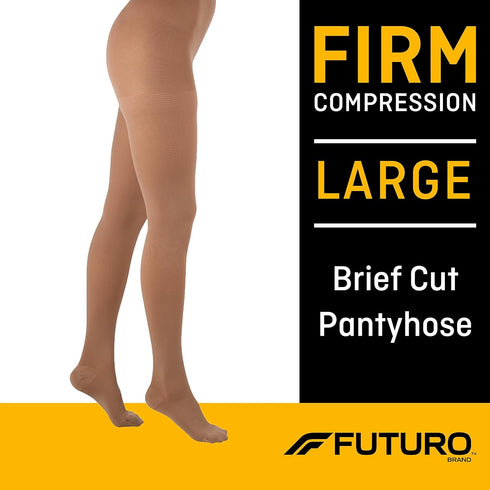 FUTURO Firm Pantyhose , Large, Nude (20-30 mm/Hg)...