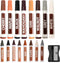 Frniture Markers Touch Up 17 Piece Wood Floor Scratch Repair Kit Wood Markers and Wax Sticks with Sharpener Kits for Stains Scratches...