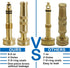 Adjustable Twist Hose Nozzle, 4" Heavy-Duty Brass Hose Nozzle Garden Sprayer with 4 Rubber Washers for Garden Watering Patio Lawn Car Washing Driv...