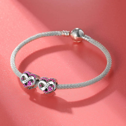 July Birthstone Charms 925 Sterling Silver fit for Bracelet Necklace Mother's Day (7-July)...