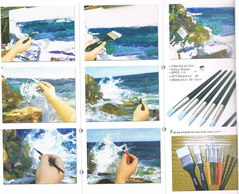COMIART Clay Sculpture Tools Silicon Color Shapers Painting Brushes Size 6...