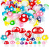 50 Pcs Bulk Cute Tiny Mushrooms, Colourful Mini Figurines Little Mushroom Mushroom Model Decoration Indoor Outdoor Decor Garden Mushroom Landscape...