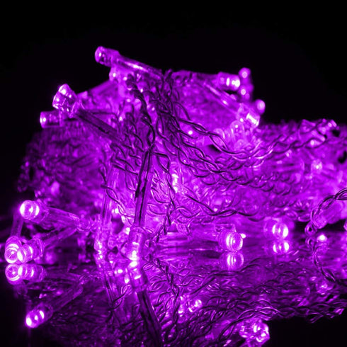 3.5M/11ft 96 LED Linkable Fairy Curtain String Light with 8 Modes Control for Indoor/Outdoor/Patio/Wedding/Christmas Party 4th of July Decor(Purpl...