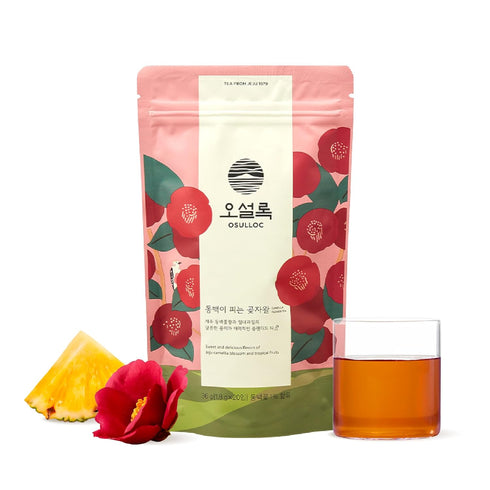 OSULLOC Camellia Tea (Sweet Tropical Fruit Scent) | Korean Premium Blended Tea Bag | Sweet Fruit Tea | 20 Count Tea Bags, 1.27oz...