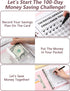 Toguma 100 Envelopes Money Saving Challenge Book, Easy and Fun to Save to 5,050, Savings Challenges Book with Envelopes Clearly Visible Budget Pla...