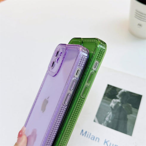 for iPhone 12 Case Cute Clear Bling Crystal Diamond Phone Case, with Sparkle Camera Len Protector Soft TPU Cover Case for Women Girls, Purple......