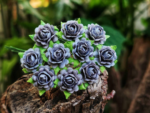 Beautiful Artificial Mulberry Paper Heart Petals Mini Roses Flowers Wedding Embellishment Scrapbooking Wedding Doll House Supplies Card DIY Crafts...