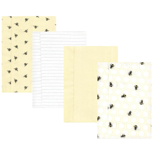 Hudson Baby Unisex Baby Cotton Flannel Burp Cloths, Honey Bee, One Size...