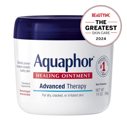 Aquaphor Healing Ointment, Advanced Therapy Skin Protectant, Multi-Purpose Healing Ointment and Body Moisturizer, For Dry, Cracked Skin, Minor Cut...
