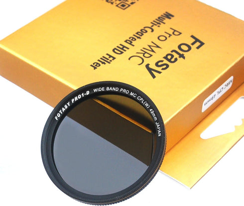 Fotasy 49mm Ultra Slim Circular PL Lens Filter, Nano Coatings MRC Multi Resistant Coating Oil Water Scratch, 16 Layers Multi-Coated 49mm CPL Filte...