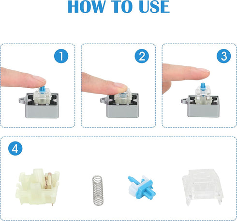 HONKID Switch Opener Aluminum Keyboard Switch Opener for Cherry MX Gateron Kailh Box Outemu Akko and Panda Mechanical Switches with Metal Magnet (...