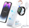 Wireless Charging Station, 3 in 1 Wireless Charger Stand, Fast Wireless Charging (White)......