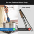 Misen Precision Silicone-Tipped Kitchen Tongs - Heavy Duty, Nonstick, Heat Resistant - Grilling Tool with Scallop-Edged Silicone - Dishwasher Safe...