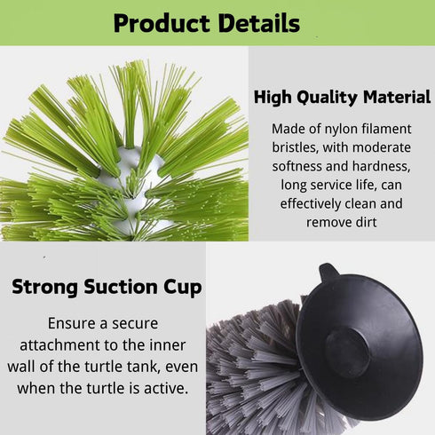 4 Pack Turtle Brush - Turtle Shell Cleaning Brush with Suction Cup for Tank Remove Aquatic Mud Dirt Tortoises Back Scratches Brush Promoting Shell...