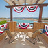 5 Pieces American Pleated Fan Flag, 3 X 1.5 Ft USA Patriotic Pleated Fan Flag 4th of July Half Fan Banner Decoration for Independence Day Porch Ga...