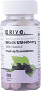 Elderberry with Vitamin C - 90 chewable Tablets - Highly Concentrated (50x) Black Elderberry Extract...