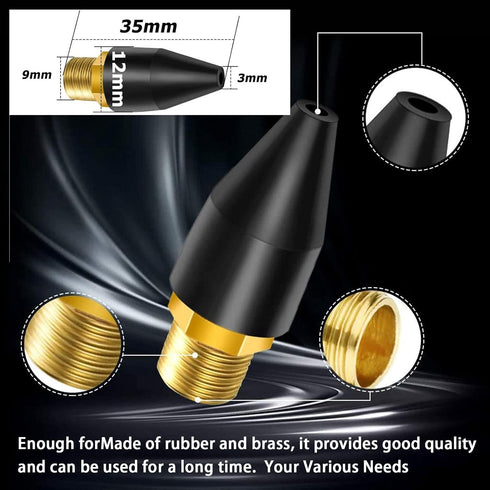 8PCS Black Rubber Air Tool For Air Nozzle Tip, Blow Gun Rubber Tip For Air Tool, Parts Air Nozzle For Air Blow Guns Tool For Air Tool Parts & Acce...