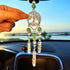 Hanging Car Charm, Handmade Crystal Window Car Hanging Ornaments, Dangling Moon, Healing Crystal Accessories, Rearview Mirror Decorations - Protec...