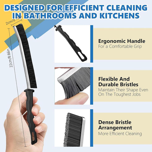 6Pcs Hard Bristle Crevice Cleaning Brush-Thin Gap Cleaning Brush, Small Cleaning Brush, Grout Brush, Kitchen Brush, Cleaning Tools for Toilet, Bat...