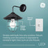 GE LED+ A19 Dusk to Dawn LED Light Bulb, Automatic On/Off Outdoor Security Light, Daylight (2 Pack)...
