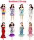 13 Pcs Doll Clothes and Accessories for 11.5 Inch Girl Dolls Outfit Including 4 Dresses,2 Tops,2 Pants, A Pair of Pajamas,A Blue Coat,A White Tank...