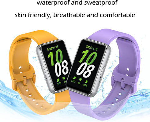 No Gap Silicone Band Compatible with Samsung Galaxy FIT3 1.6in, Sport Fitness Straps for Samsung Galaxy FIT 3 for Women Men...