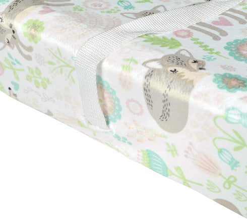 Lush Decor Baby Pixie Fox Geo Soft & Plush Changing Pad Cover, 2 Pack, Multi, 16" W x 32" L + 5" Pocket - Changing Table Pad Cover - Floral Fox Pa...