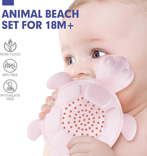 Beach Toys for Toddlers 1-3 - Sand Toys for Toddlers 1-3 - Baby Bucket Rake Shovel Set, Bath Water Outside Outdoor Toys for Toddlers 1-3 Boys Girl...