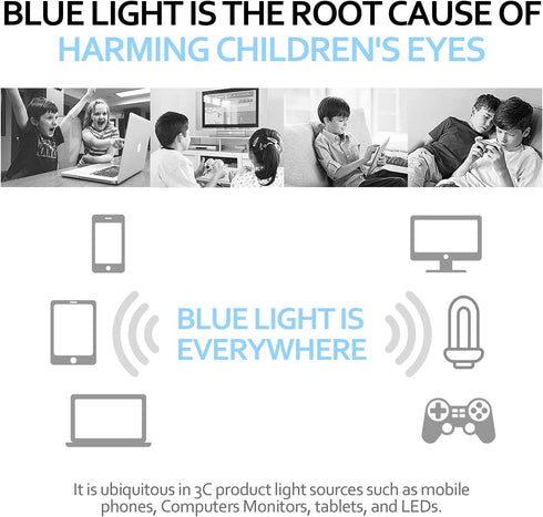 Blue Light Glasses for Kids Girls Boys with Cute Car Case, UV400 Protection, Anti Blue Ray Age3-12...