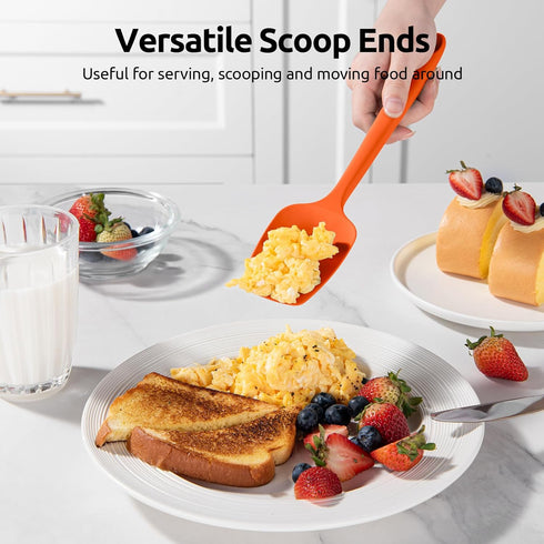U-Taste Silicone Baking Spatula Set: 600ºF High Heat Resistant, Food Grade Flexible Rubber Kitchen Cooking Mixing Scraper, Food Grade Seamless Ute...