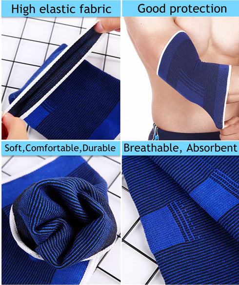 Elbow Compression Sleeves, Elbow Brace for Men Women, Tennis Golfer's Elbow Support 1pair, Arm Support Sleeves For Sports Protection And Pain Reli...