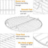 P&P CHEF Round Cooking Rack, 3 Pcs Stainless Steel Baking Cooling Steaming Grilling Rack, Fits Air Fryer/Stockpot/Pressure Cooker/Round Cake Pan, ...