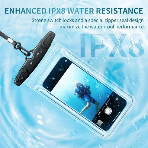 Universal Waterproof Phone Pouch, 4 Pack Waterproof Phone Case with Lanyard Protector for iPhone 16 15 14 13 12 Pro Max XS Plus Samsung Galaxy Not...