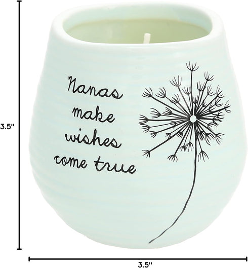 Pavilion Gift Company - Dandelion Wishes 77148 Ceramic Candles Nanas Make Wishes Come True Ceramic Soy Candle...