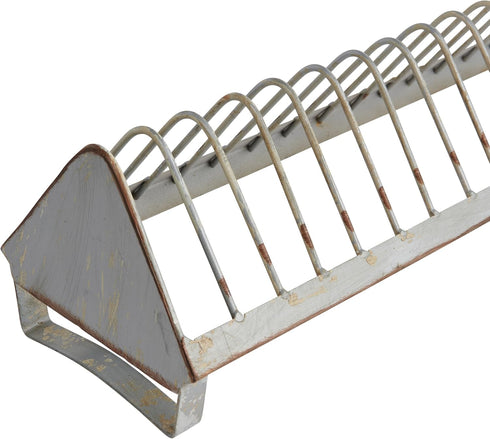 Creative Co-Op Rustic Farmhouse Metal Dish Rack with 18 Slots, Zinc Finish...