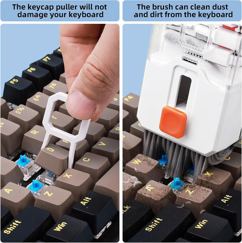 Keyboard Cleaner Laptop Cleaning Kit, 10 in 1 Keyboard Cleaning Electronics Cleaning Tool for MacBook iPad iPhone Cell Phone, Brush Kit for Tablet...