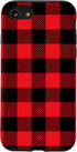 iPhone SE (2020) / 7 / 8 Red Black Buffalo Plaid Lumberjack Case...