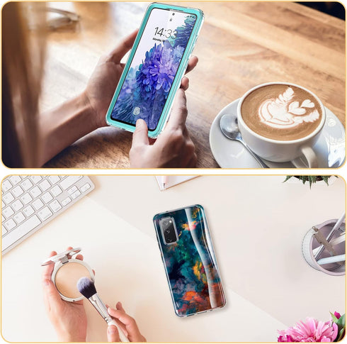 Esdot Compatible with Samsung Galaxy S20 FE Case with Built-in Screen Protector,with Fashionable Designs for Women Girls,Protective Phone Case for...