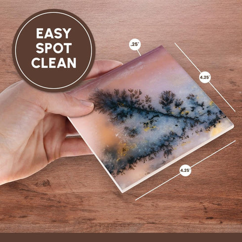 3dRose CST_92202_3 Nevada. Amethyst Sage Agate, Natural Pattern - US29 BJA0050 - Jaynes Gallery - Ceramic Tile Coasters, Set of 4...