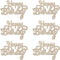 30Pcs Mini Birthday Wood Crafts DIY Cutout Wooden Slices Embellishments Unfinished Wood Ornaments Home Happy Birthday Decorations, 1.8x1.3 in...