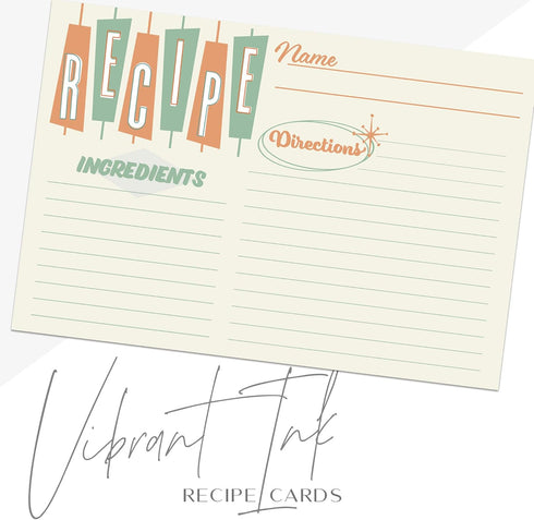 Retro Recipe Cards from Dashleigh, 48 Cards, 4x6 inches, The Gift Collection, Blank, Water-Resistant and Double-Sided...