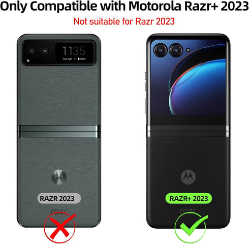 for Motorola Razr Plus Case, Built-in Screen Protector & Magnetic Hinge Protection & Ultra Thin Matte PC Shockproof Phone Cover Smartphone Case fo...