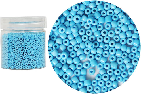 Bala&Fillic Opaque Light Blue Color 4mm Glass Seed Beads About 1400pcs in Box 6/0 Glass Craft Seed Beads for Jewelry Making (Light Blue, 4mm)...